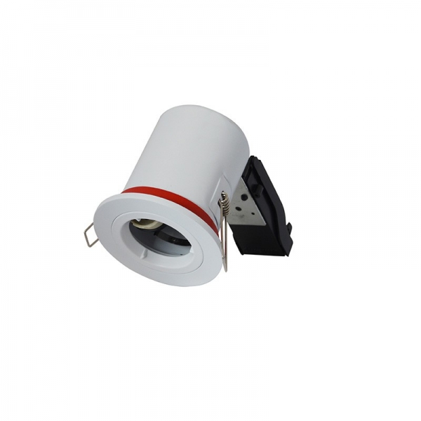 Miidex - Support Spot Fixe - étanche à l'air - Blanc - D.88mm - BBC - Réf : 7718