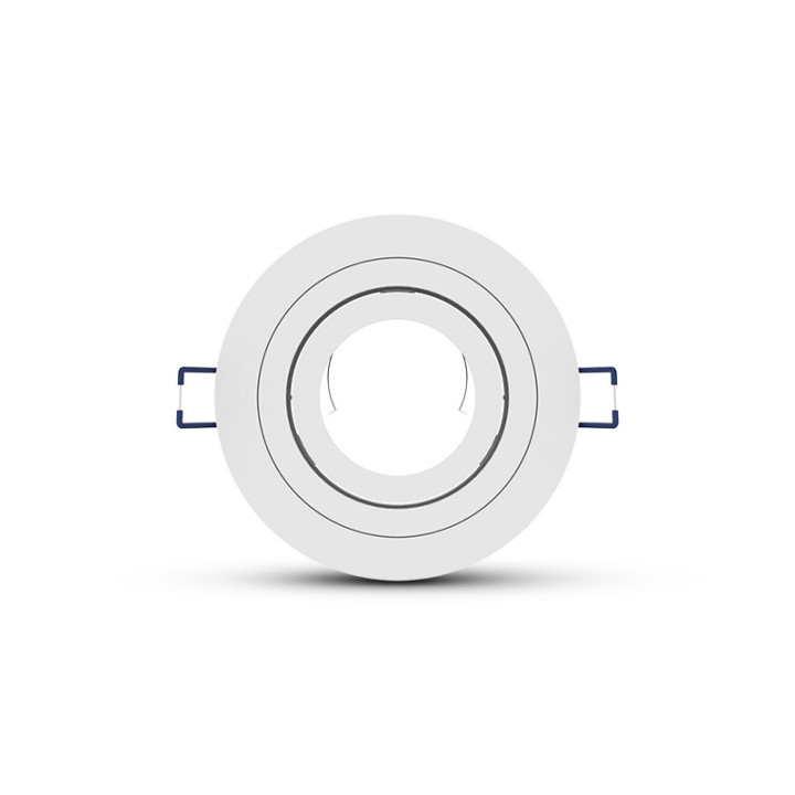 Miidex - Support de spot plafond - Rond - Orientable - Blanc - Ø92 mm - Réf : 77141