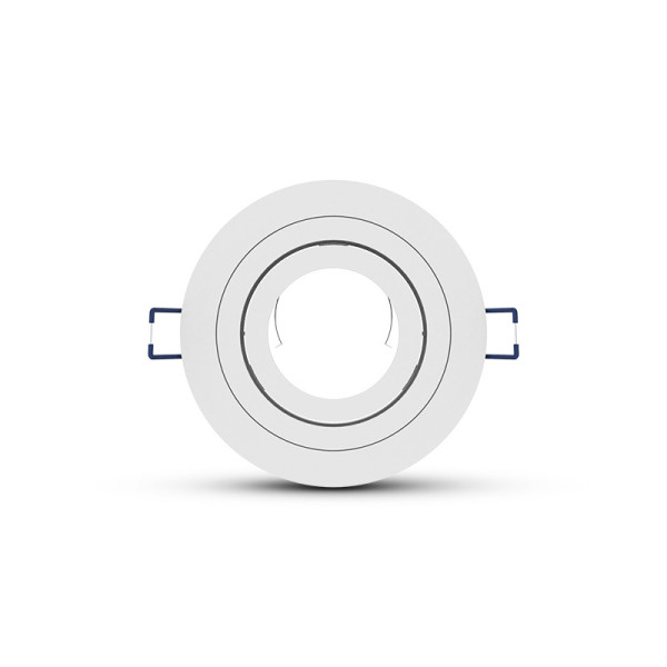 Miidex - Support de spot plafond - Rond - Orientable - Blanc - Ø92 mm - Réf : 77141