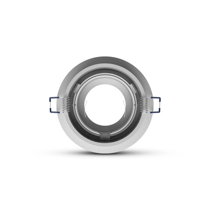 Miidex - Support de spot plafond - Rond - Orientable - Blanc - Ø92 mm - Réf : 77141
