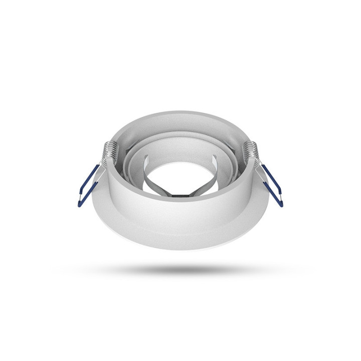 Miidex - Support de spot plafond - Rond - Orientable - Blanc - Ø92 mm - Réf : 77141