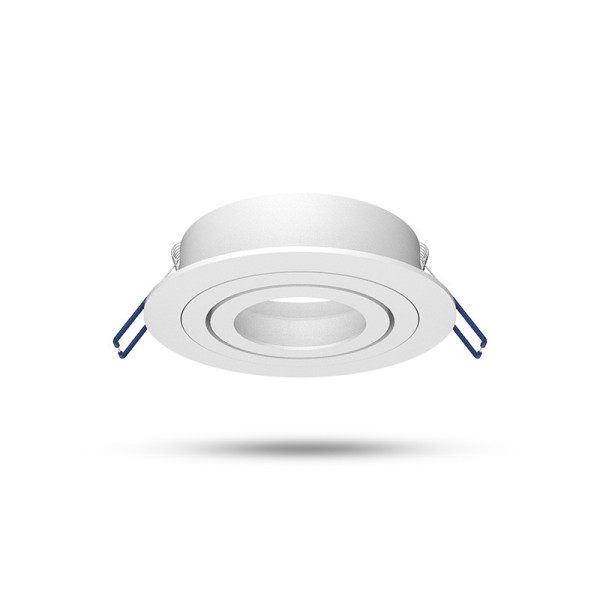 Miidex - Support de spot plafond - Rond - Orientable - Blanc - Ø92 mm - Réf : 77141
