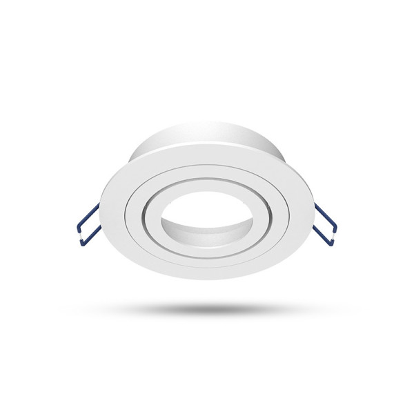 Miidex - Support de spot plafond - Rond - Orientable - Blanc - Ø92 mm - Réf : 77141