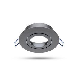 Miidex - Support de spot plafond - Rond - Orientable - Aluminium brossé - Ø92 mm - Réf : 7712