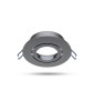 Miidex - Support de spot plafond - Rond - Orientable - Aluminium brossé - Ø92 mm - Réf : 7712