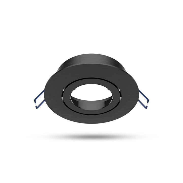 Miidex - Support de spot plafond - Rond - Orientable - Noir - Ø92 mm - Réf : 77120