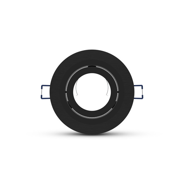 Miidex - Support de spot plafond - Rond - Orientable - Noir - Ø92 mm - Réf : 77120