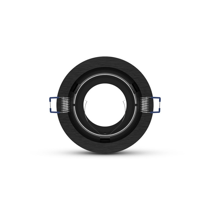 Miidex - Support de spot plafond - Rond - Orientable - Noir - Ø92 mm - Réf : 77120