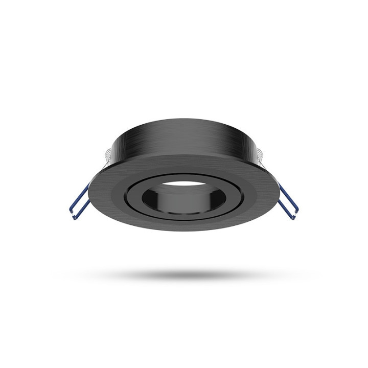 Miidex - Support de spot plafond - Rond - Orientable - Noir - Ø92 mm - Réf : 77120