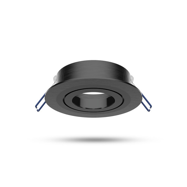 Miidex - Support de spot plafond - Rond - Orientable - Noir - Ø92 mm - Réf : 77120