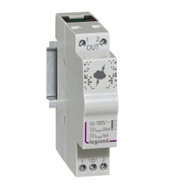 Legrand - Parafoudre pour ligne téléphonique et ligne de communication 10kA à 20kA 180V maximum - 1 module - Réf : 412200