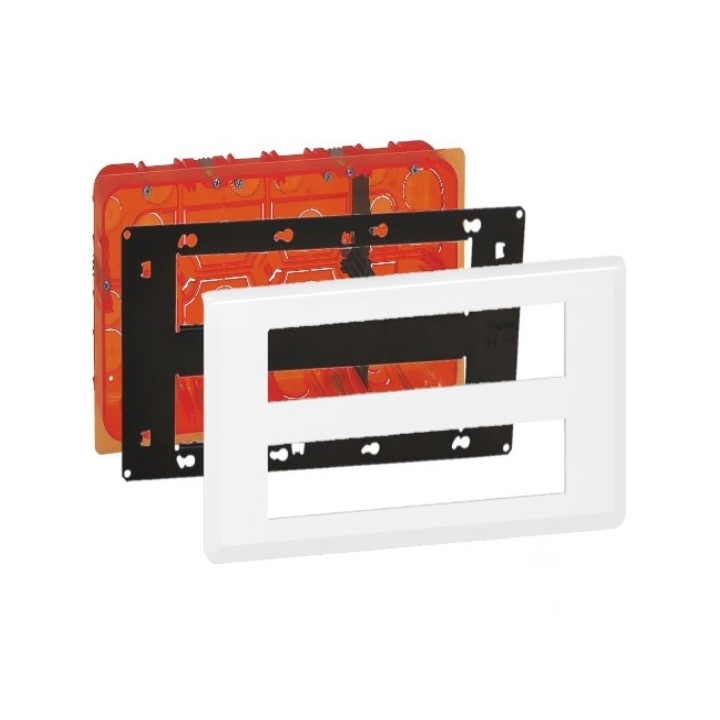 Legrand - Mosaic - Kit poste de travail - 2 x 10 modules - Blanc