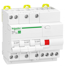 Schneider - Resi9 XP - disjoncteur différentiel - 3P+N - 16A - 30mA - courbe C - type Asi - R9PDCS16