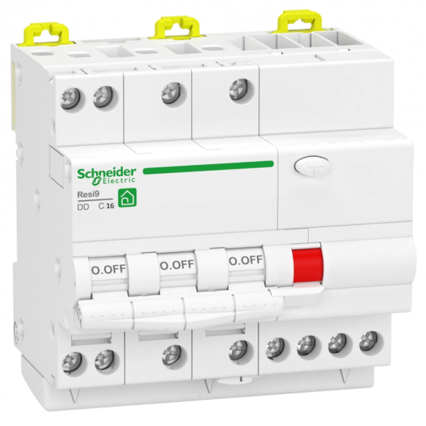 Schneider - Resi9 XP - disjoncteur différentiel - 3P+N - 16A - 30mA - courbe C - type Asi - R9PDCS16