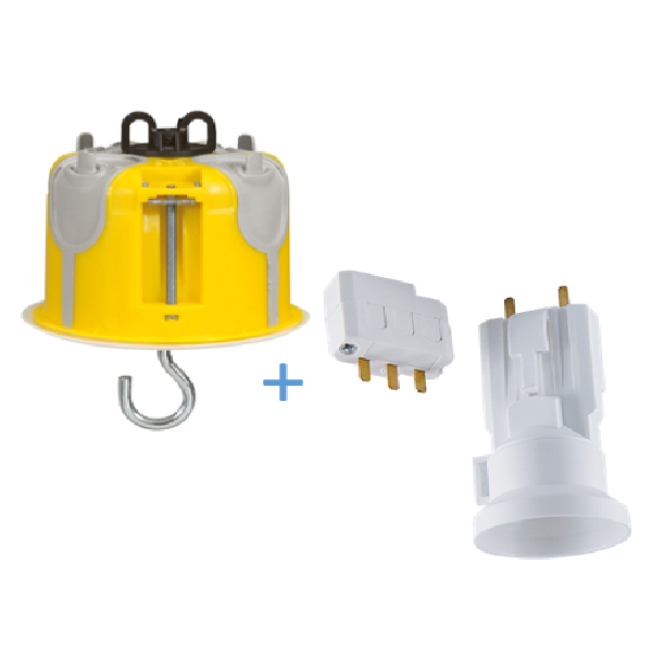 Legrand Batibox - Kit point de centre DCL BBC + Douille/Fiche SIB - 089377+11127