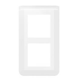 Legrand Mosaic - Plaque 2 x 2 modules - 2 postes (4M) - pour rénovation - en. 57mm - vertical - 078854L