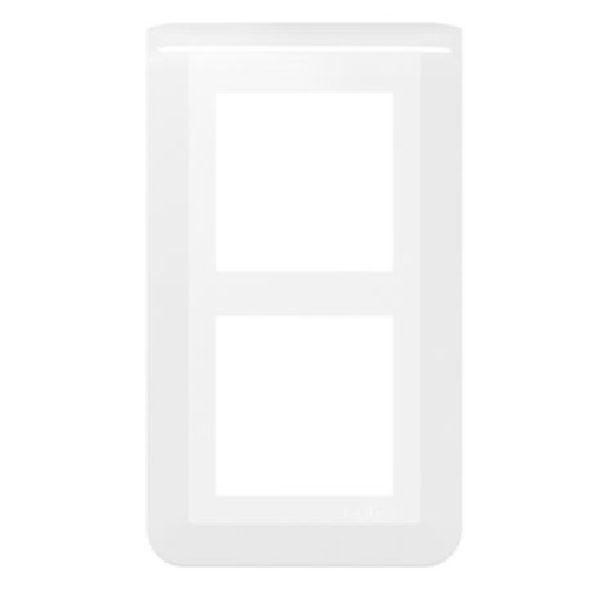 Legrand Mosaic - Plaque 2 x 2 modules - 2 postes (4M) - pour rénovation - en. 57mm - vertical - 078854L