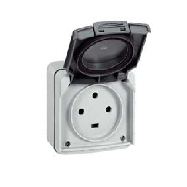 Legrand Plexo - Prise de courant 3P+T 20A - saillie - IP55/IK08 - Réf : 091656