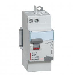 LEGRAND - Inter Différentiel DX3 2P - 40A - 30MA - Type AC - Départ Haut auto - 411632