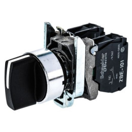 Schneider - Harmony XB4 - Bouton tournant noir Ø22 - à manette - 3 positions Fixes- 2F - Réf. XB4BD33