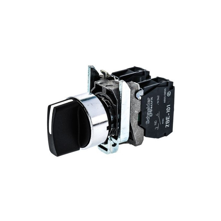Schneider - Harmony XB4 - Bouton tournant noir Ø22 - à manette - 3 positions Fixes- 2F - Réf. XB4BD33