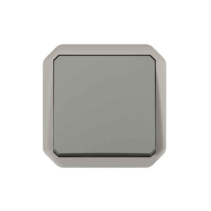 Legrand - Plexo L - LOT de 10 interrupteurs ou Va-et-Vient - 10A - 250V - Composable - Gris - Ref. : 069511Lx10