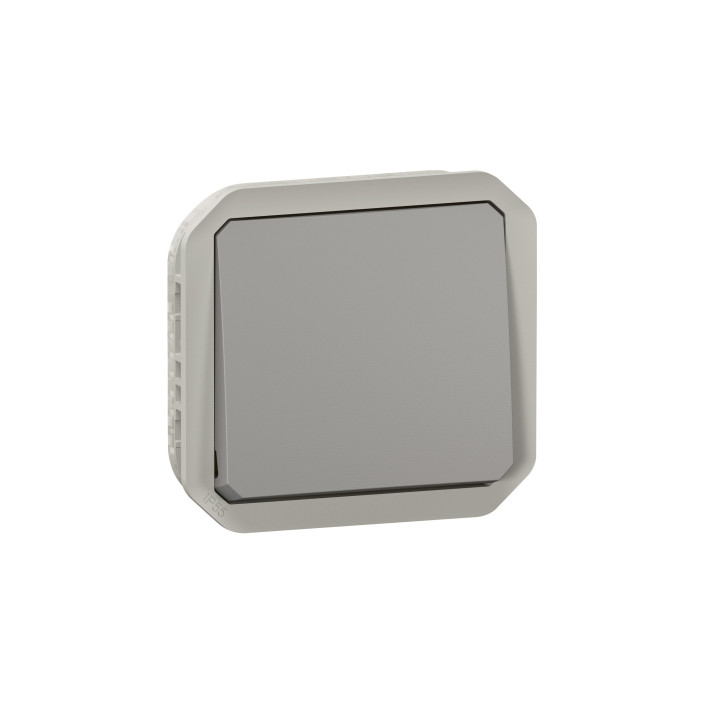 Legrand - Plexo L - LOT de 10 interrupteurs ou Va-et-Vient - 10A - 250V - Composable - Gris - Ref. : 069511Lx10