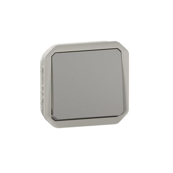 Legrand - Plexo L - LOT de 10 interrupteurs ou Va-et-Vient - 10A - 250V - Composable - Gris - Ref. : 069511Lx10