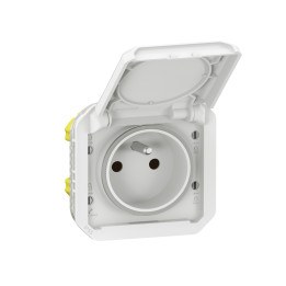 Legrand - Plexo L - LOT de 10 prises de courant 2P+T - 16A - 250V - Composable - Blanc - Ref. : 069621Lx10