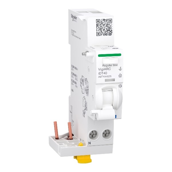 Schneider - Acti9 iDT40 - Module détecteur arc différentiel 30mA ASI 1PN 25A - Réf. A9TYA4625