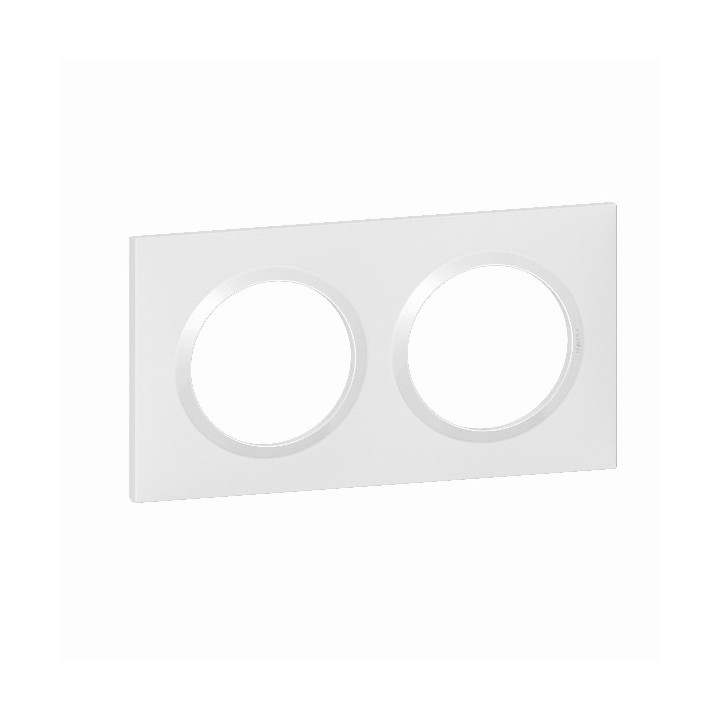 Legrand - Dooxie - Plaque de Finition carrée 2 Postes - Blanc - Réf : 600802