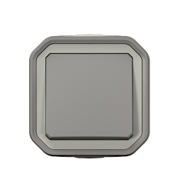 Legrand - LOT de 10 Interrupteurs / Va-et-vient étanche Plexo Saillie - 10AX - 250V - IP55 - IK08 - Gris - Réf : 069711Lx10