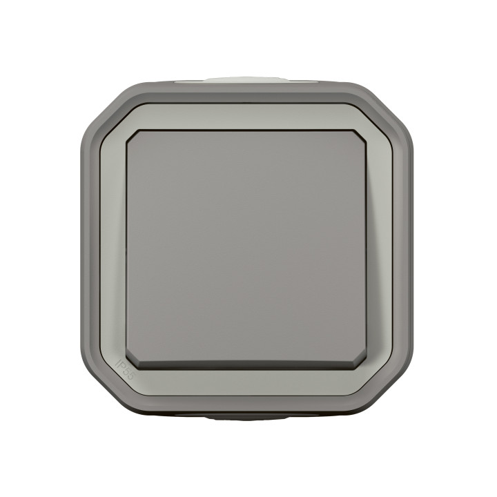 Legrand - LOT de 10 Interrupteurs / Va-et-vient étanche Plexo Saillie - 10AX - 250V - IP55 - IK08 - Gris - Réf : 069711Lx10