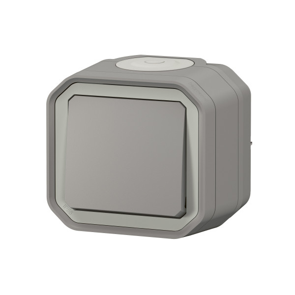 Legrand - LOT de 10 Interrupteurs / Va-et-vient étanche Plexo Saillie - 10AX - 250V - IP55 - IK08 - Gris - Réf : 069711Lx10