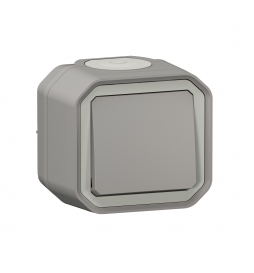 Legrand - LOT de 10 Interrupteurs / Va-et-vient étanche Plexo Saillie - 10AX - 250V - IP55 - IK08 - Gris - Réf : 069711Lx10