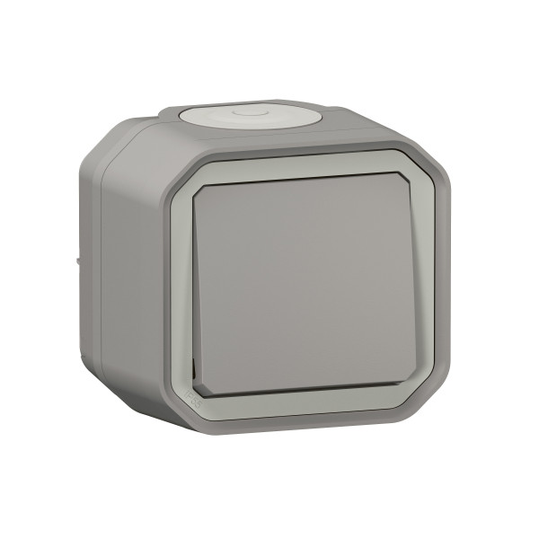 Legrand - LOT de 10 Interrupteurs / Va-et-vient étanche Plexo Saillie - 10AX - 250V - IP55 - IK08 - Gris - Réf : 069711Lx10