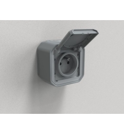 Legrand - LOT de 10 prises de courant 2P+T 16A étanche Plexo Saillie- IP55/IK08 - Gris - Réf : 069731Lx10
