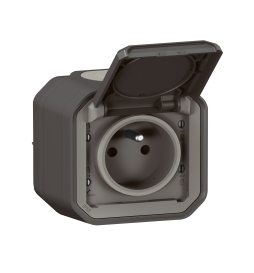 Legrand - LOT de 10 prises de courant 2P+T 16A étanche Plexo Saillie - IP55/IK08 - 250V - Anthr - Réf : 069791Lx10