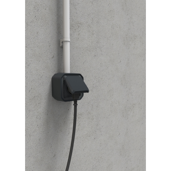 Legrand - LOT de 10 prises de courant 2P+T 16A étanche Plexo Saillie - IP55/IK08 - 250V - Anthr - Réf : 069791Lx10