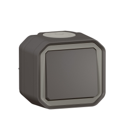 Legrand - LOT de 10 interrupteurs/va-et-vient étanche Plexo - saillie 10AX - 250V - IP55 - Anthracite - Réf : 069761Lx10