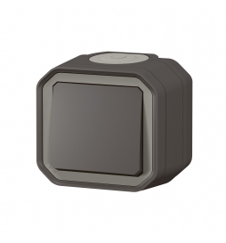 Legrand - LOT de 10 interrupteurs/va-et-vient étanche Plexo - saillie 10AX - 250V - IP55 - Anthracite - Réf : 069761Lx10