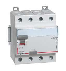 Legrand - Inter diff DX³-ID - vis/vis - 4P- 400V- 63A - type AC - 300mA - départ bas - 4M - Réf : 411666