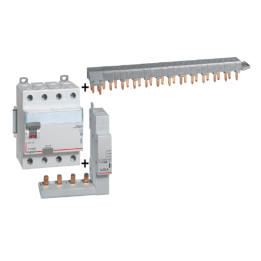 LEGRAND - Interrupteur différentiel DX3-ID 4P 63A - 30mA - AC + module 4P - 411662+406301+405201
