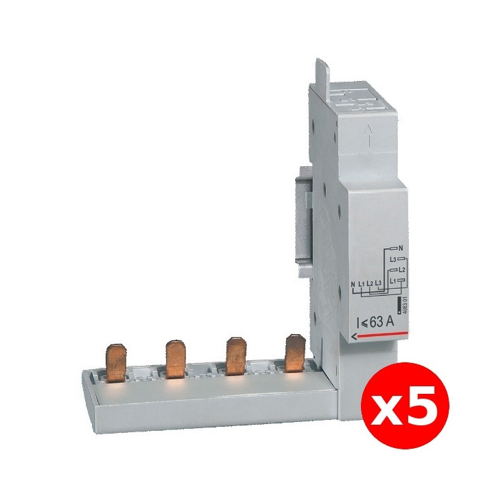 Legrand - LOT de 5 modules de raccordement par peigne produit tête de groupe 4P - Réf. : 406301x5