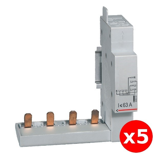 Legrand - LOT de 5 modules de raccordement par peigne produit tête de groupe 4P - Réf. : 406301x5