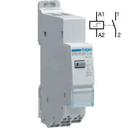 Hager - Télérupteur silencieux - Unipolaire 16A - 230V - AUTO - EPS410B