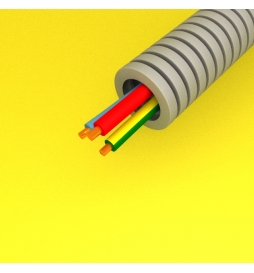 Preflex - Gaine électrique ICTA préfilée - diamètre 16 mm - 3G1,5 mm² – B/R/VJ – rouleau 100 m – Réf : PFG16E31501