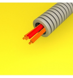 Preflex - Gaine électrique ICTA préfilée - diamètre 16 mm - 3G1,5 mm² - R/O/O - rouleau 100 m - Réf : PFG16E31541