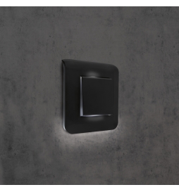 Legrand - Mosaic Easy LED - Interrupteur ou va-et-vient - 10AX - 250V~ - Noir Mat - 2 modules - Réf : 079111L