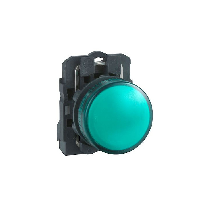 Schneider - Harmony XB5 - Voyant Vert rond Ø22 - IP66 - LED intégrée - 24V - Réf : XB5AVB3